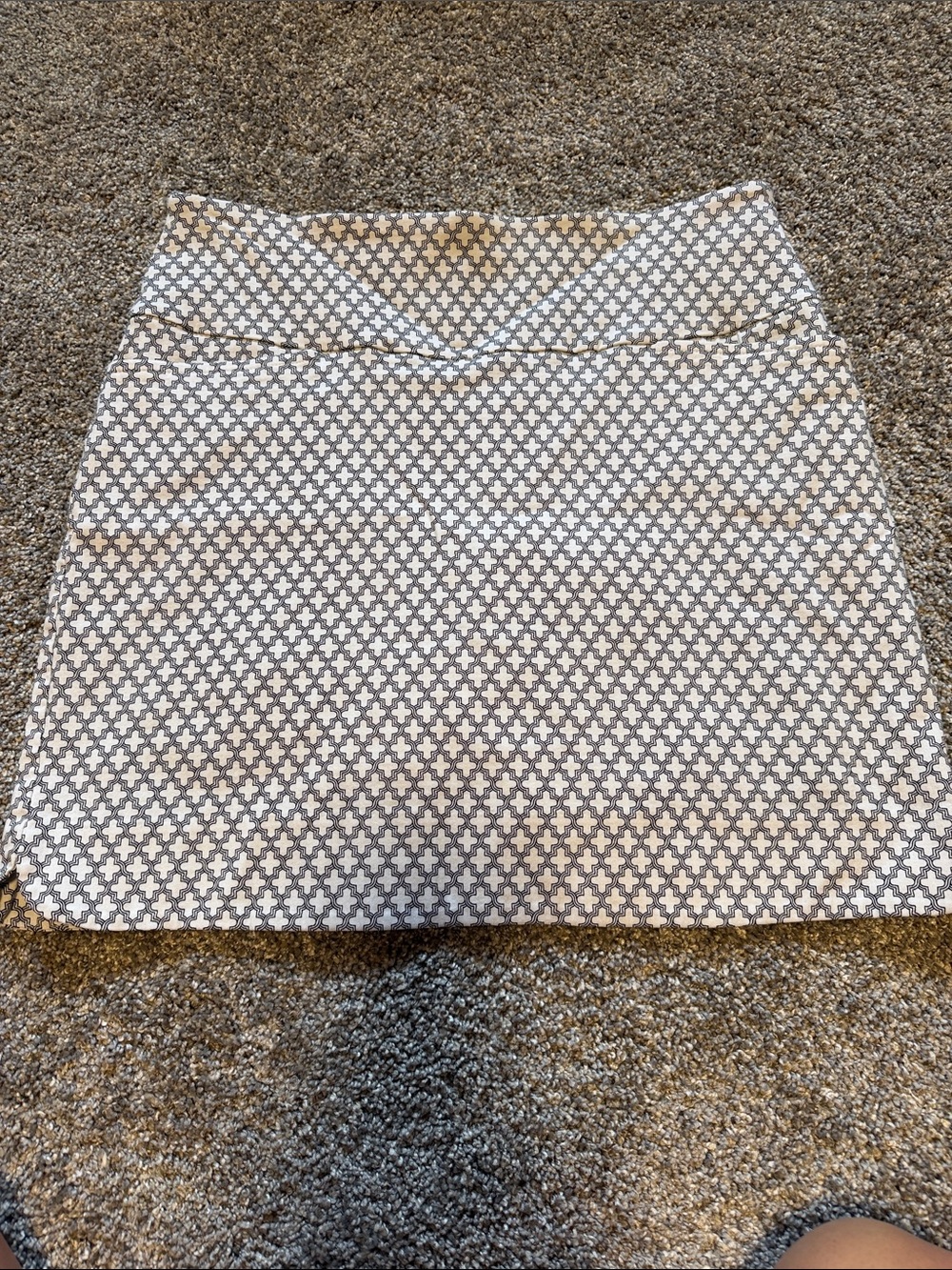 High waist black and white mini Skort